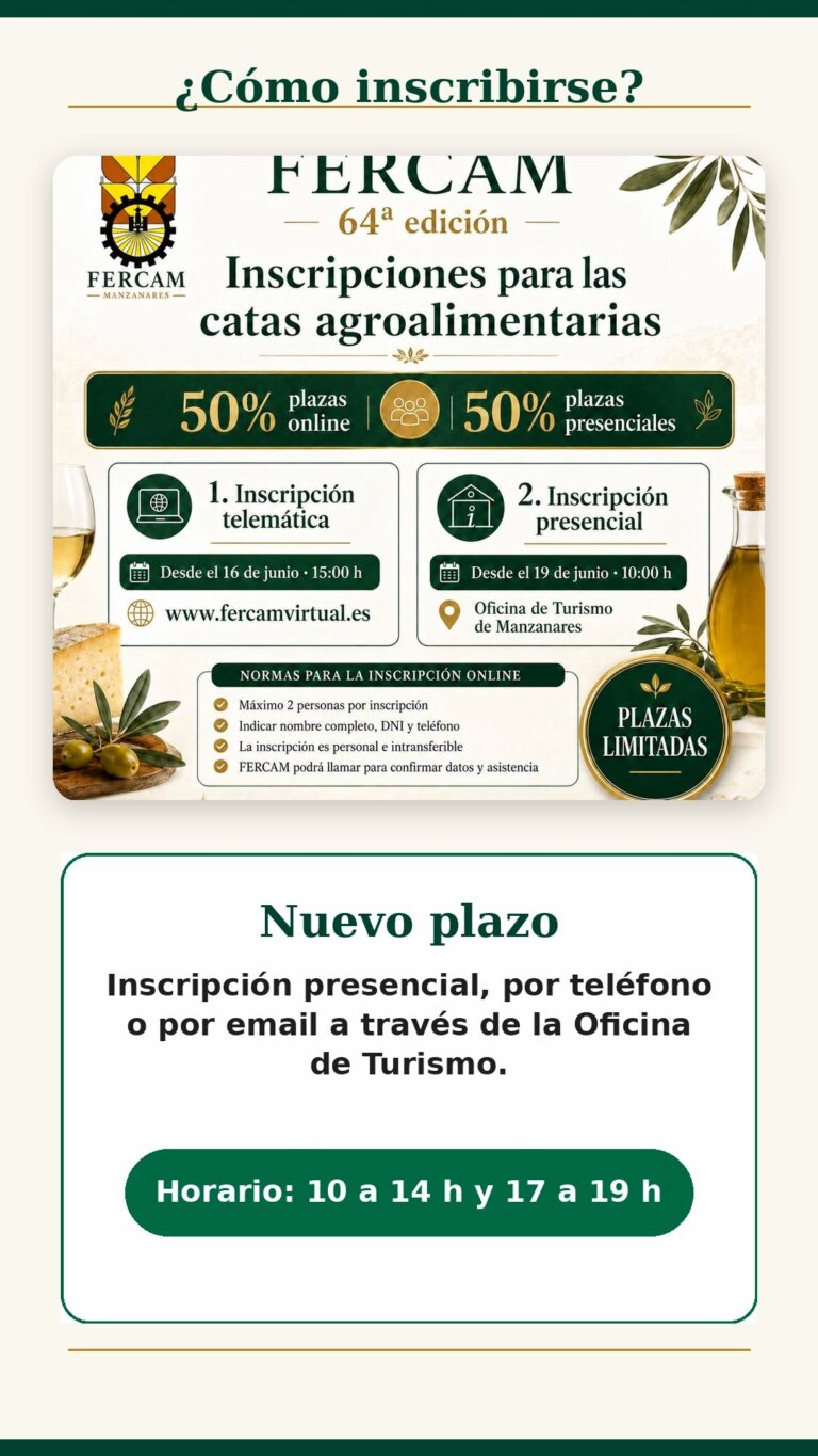 🍷✨ ¡Anuncio de apertura de nuevos plazos de inscripción para las catas agroalimentarias de FERCAM a partir del 24 de junio!