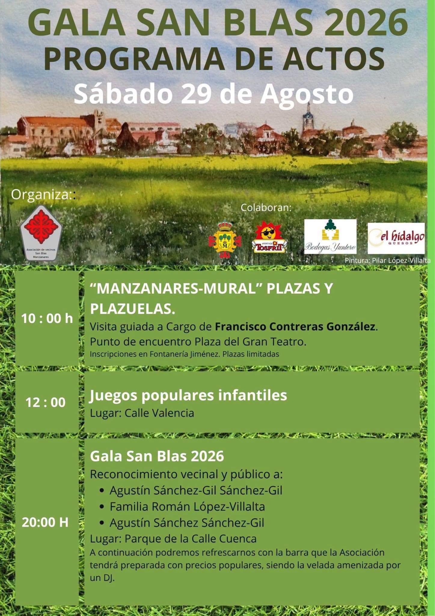 San Blas Prepara la Gala Vecinal 2026 para el 29 de Agosto con Honores al Veterinario Agustín Sánchez-Gil y al Joyero Agu