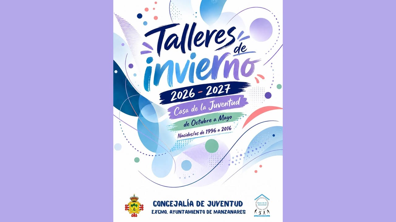 La Concejalía de Juventud Manzanares anuncia 14 talleres de invierno; Preinscripciones abiertas hasta el 13