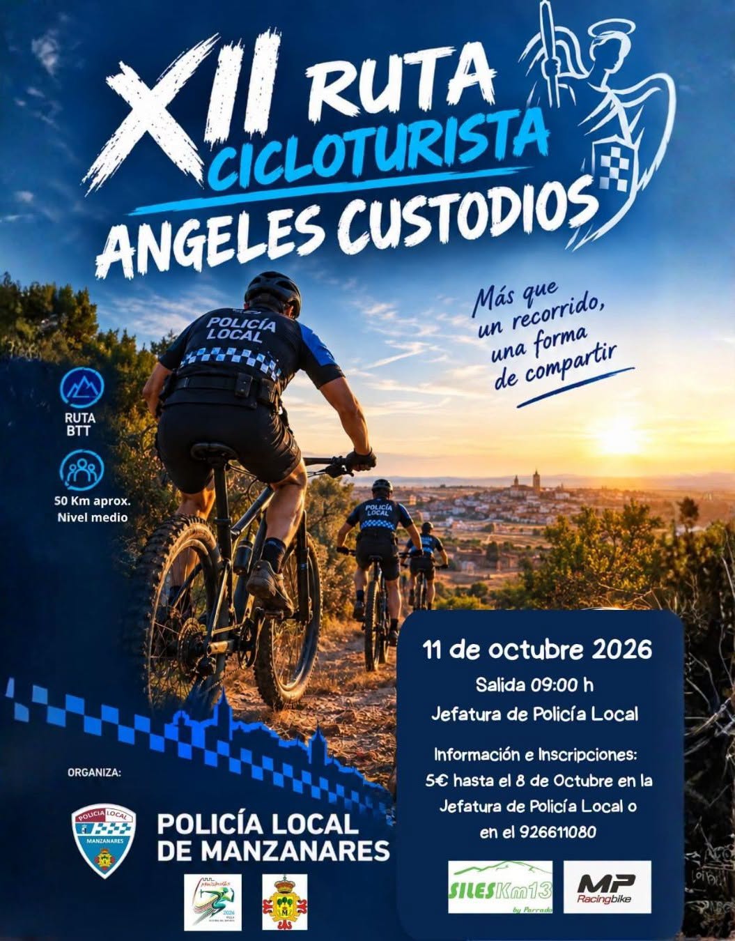 La XII Ruta Cicloturista ‘Ángeles Custodios’: Un Evento Circular de 50km Organizado por la Policía Local de Manzanares