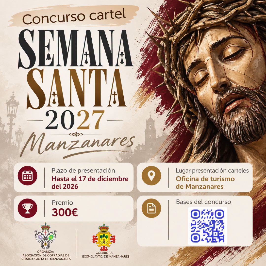 ¡Convocatoria Abierta para el Concurso de Diseño del Cartel Anunciador de la Semana Santa 2027 en Manzanares! Demuestra tu Pasión por el Arte