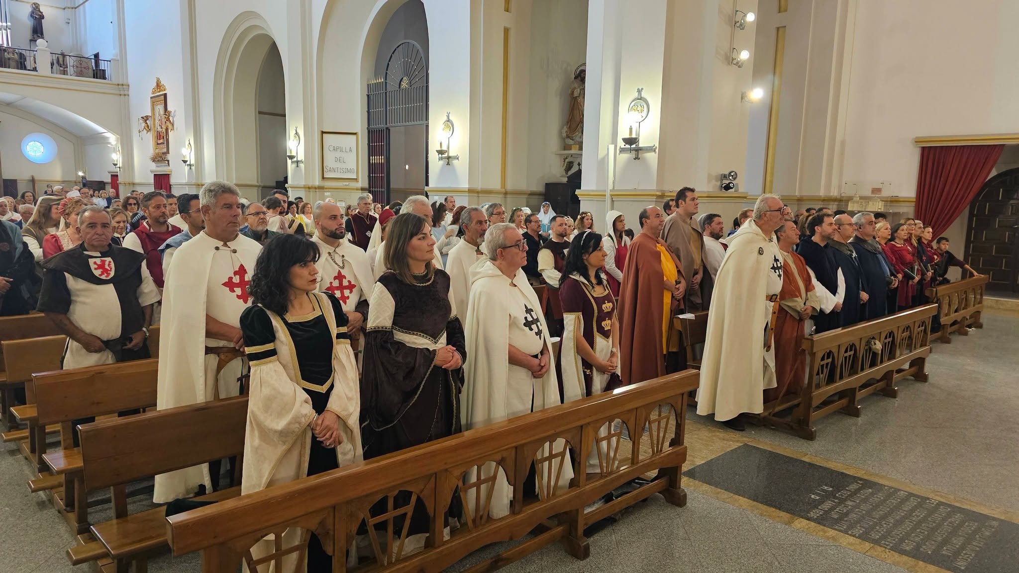 Celebración de la Misa Medieval en la Iglesia Parroquial de Nuestra Señora de la Asunción en el Evento ‘Manzanares Medieval’