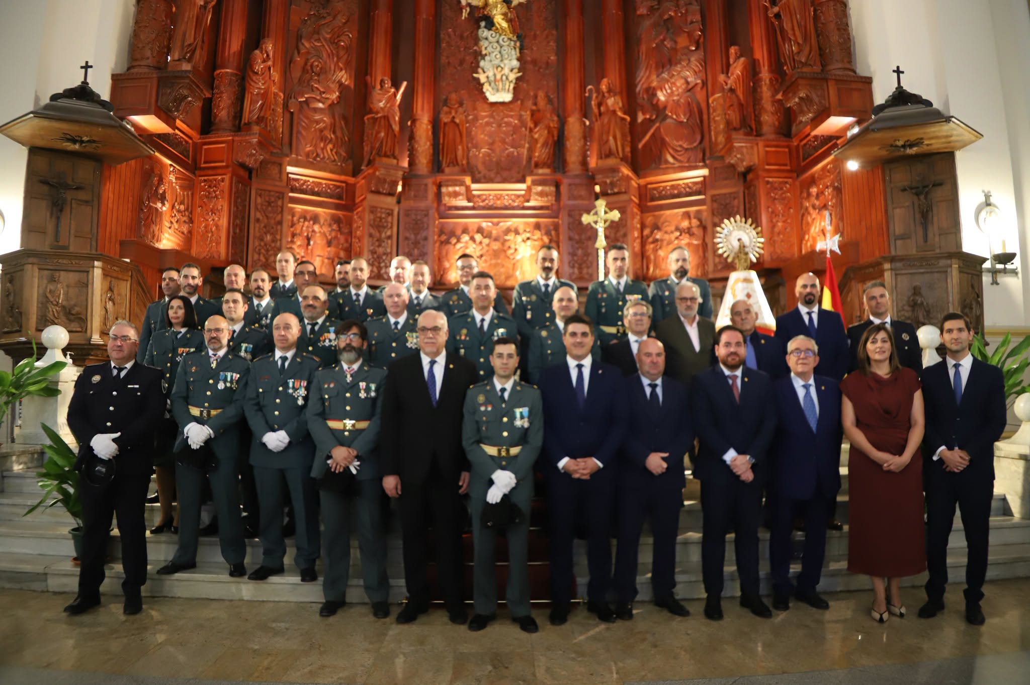 Honrando a la Virgen del Pilar: El Templo Parroquial de Nuestra Señora de la Asunción Celebra la Misa Anual de la Guardia Civil